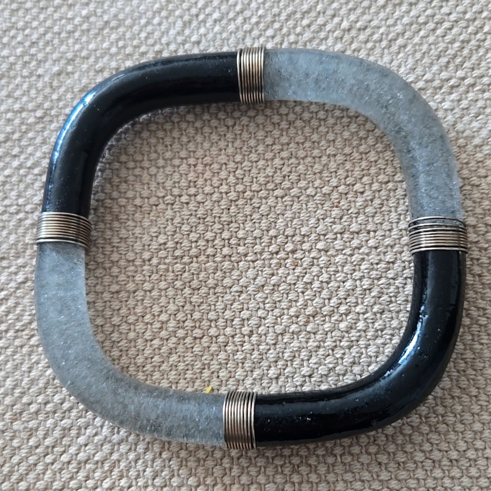 Vintage  Gorgeous Lucite &Sterling Silver bracelet.